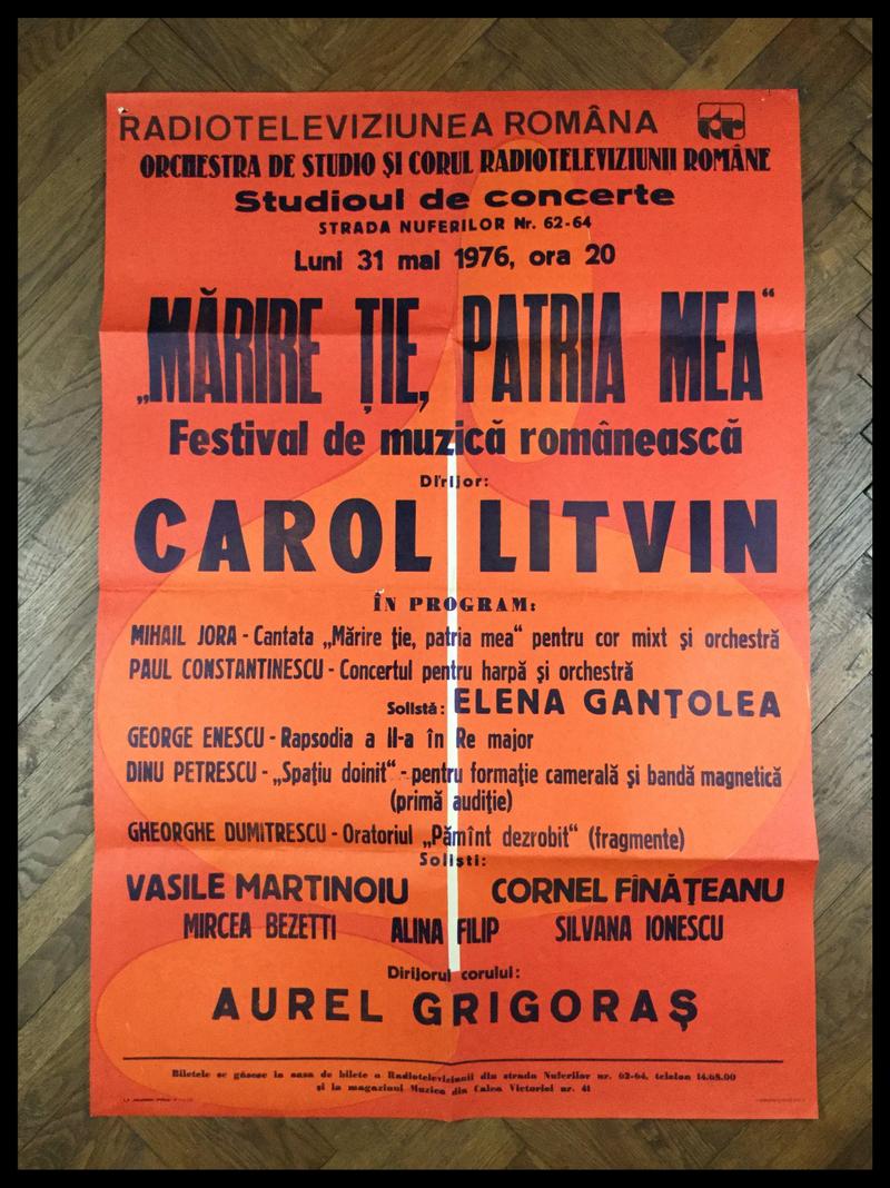 Concert Radio Op. Pământ Desțelenit de Gheorghe Dumitrescu, 31 mai 1976