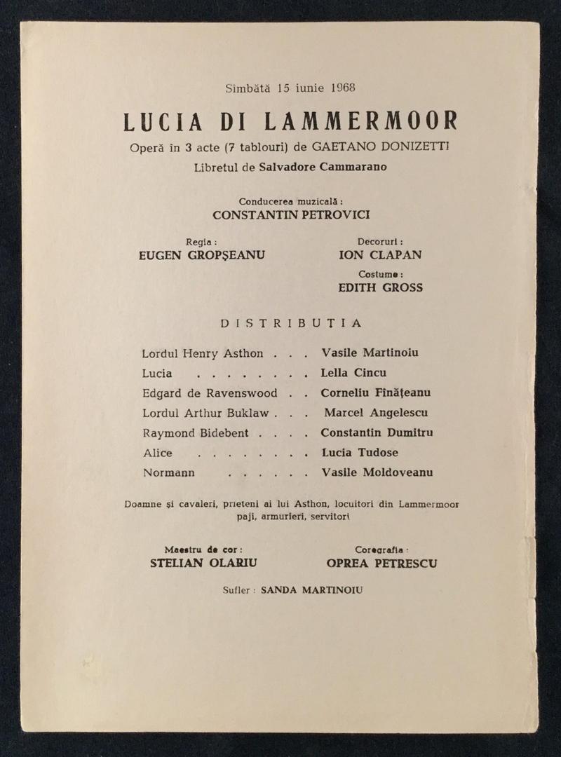 Lord Enrico Ashton în Lucia di Lammermoor, 15 iun. 1968