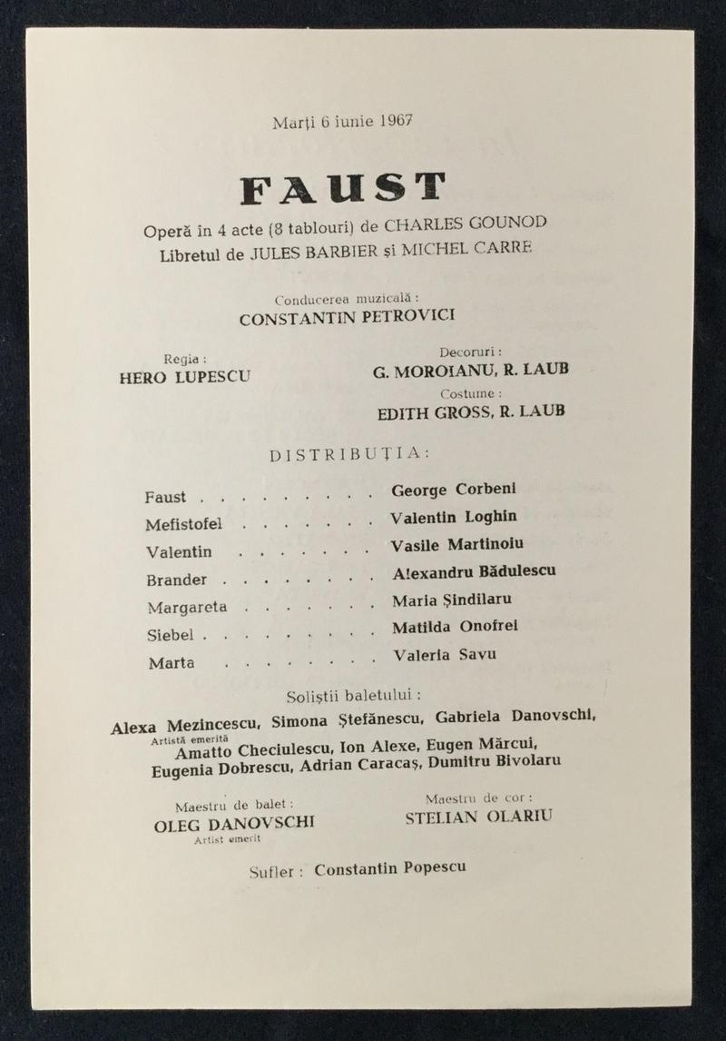 Valentin în Faust, 6 iun. 1967