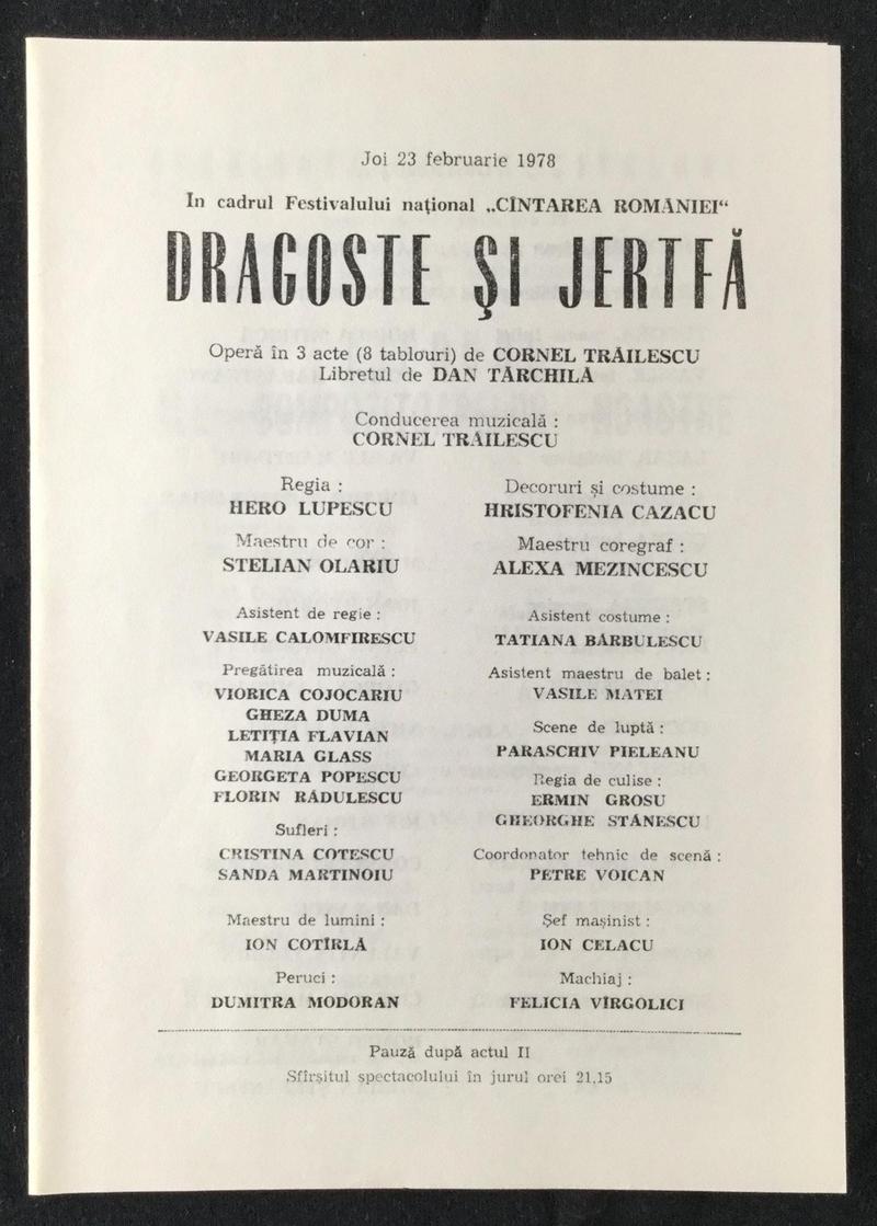 Profesor Lazăr în Dragoste și jertfă, 23 feb. 1978 (imaginea 1 din 3)