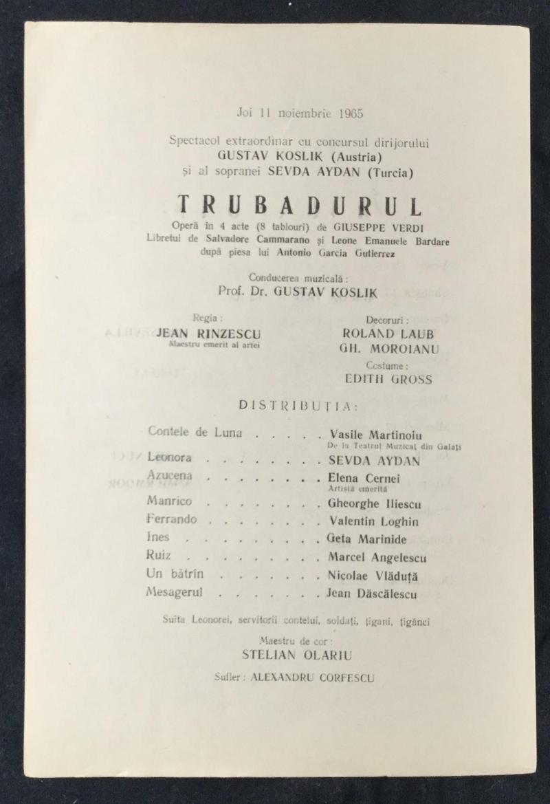 Contele de Luna în Trubadurul, 11 nov. 1965 (imaginea 1 din 2)