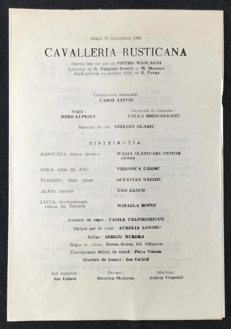 Tonio în Paiațe, 27 oct. 1981 (imaginea 1 din 3)