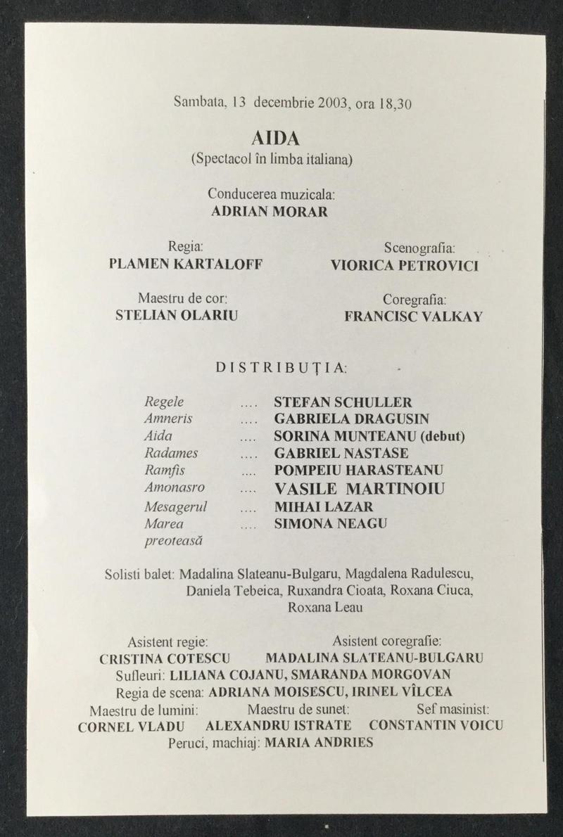 Amonastro în Aida, 13 dec. 2003 (imaginea 1 din 2)