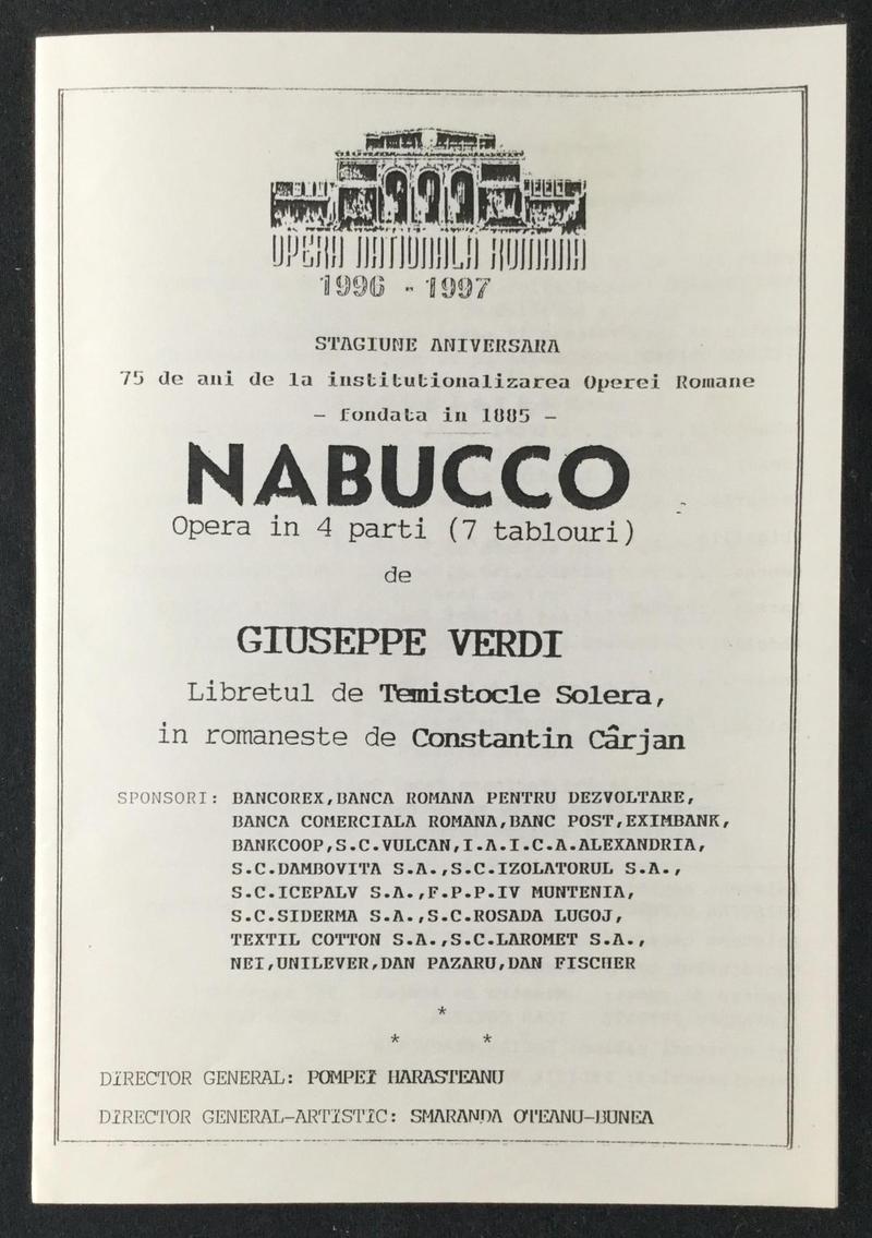 Nabucco în Nabucco, 13 dec. 1996 (imaginea 2 din 4)