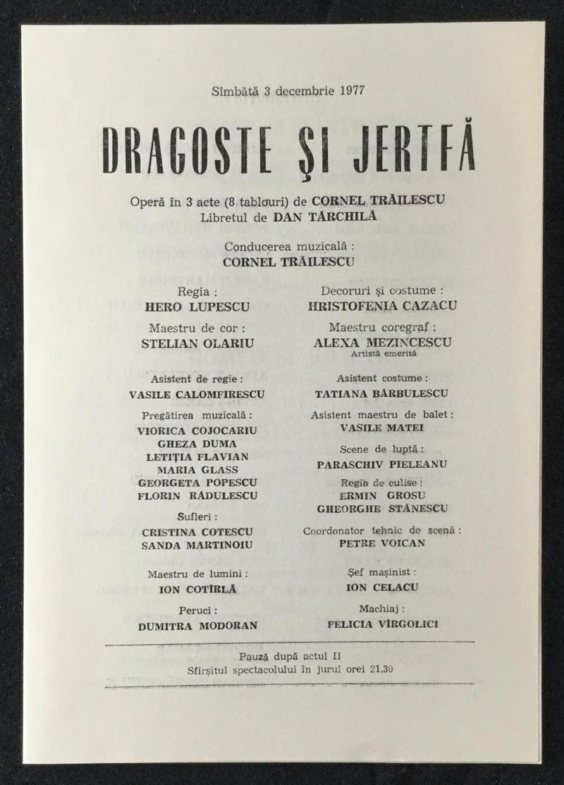Profesor Lazăr în Dragoste și jertfă, 3 dec. 1977 (imaginea 1 din 3)