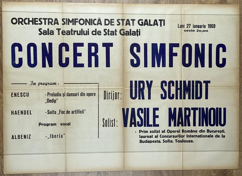 Concert simfonic Galați, 27 ian. 1969