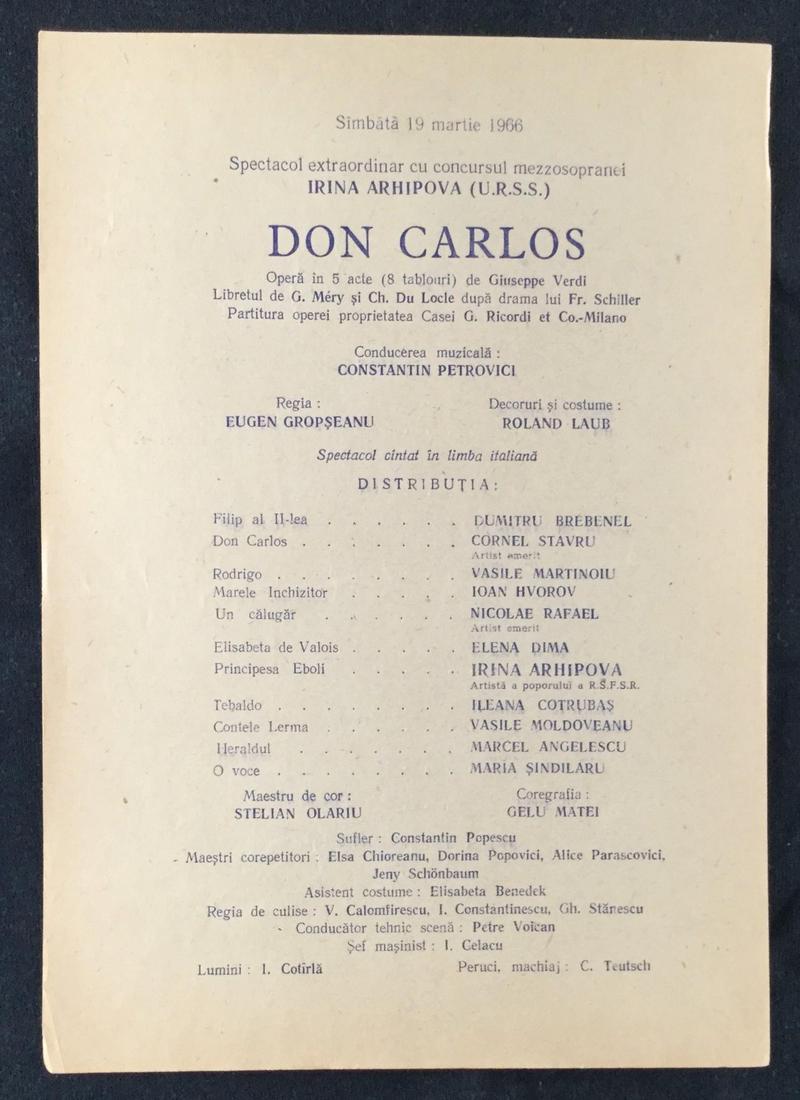 Rodrigo în Don Carlo, 19 mar. 1966 (imaginea 1 din 2)
