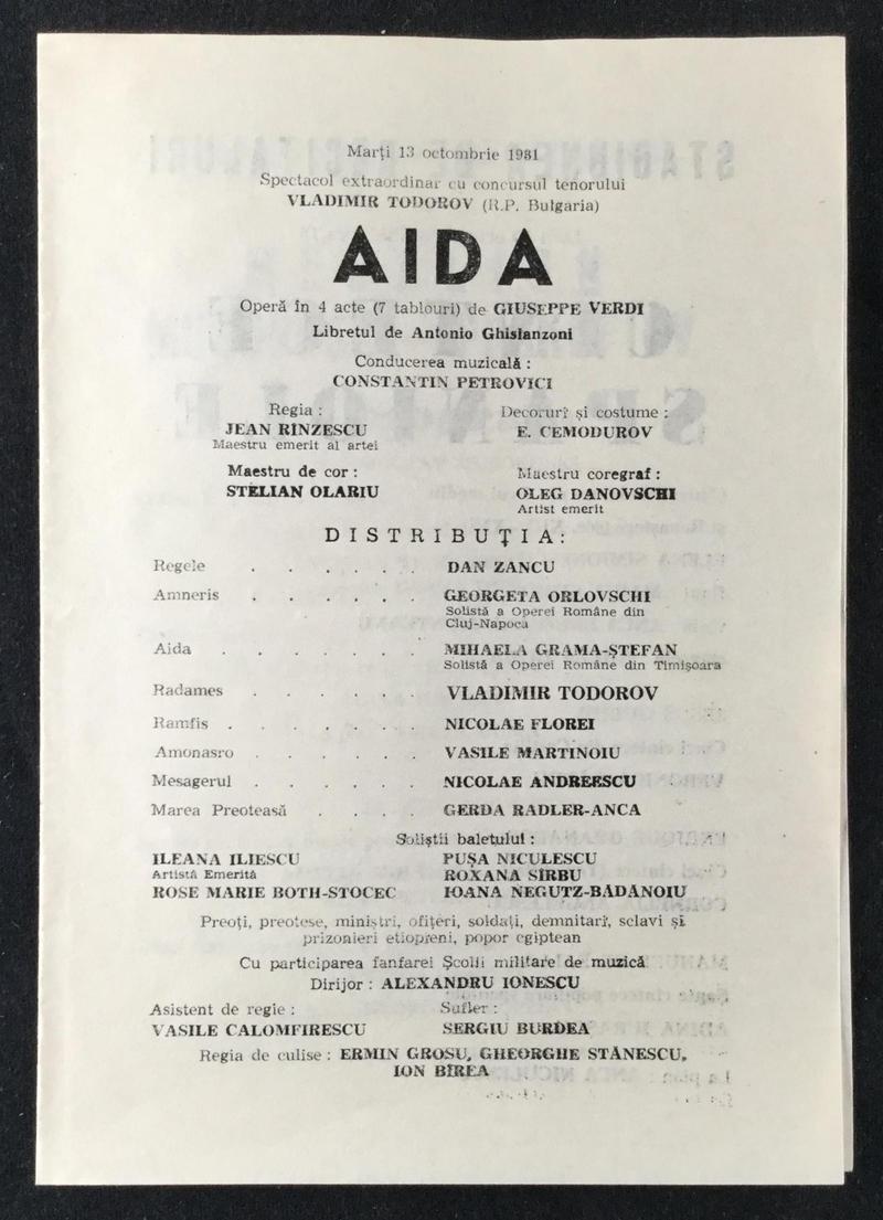 Amonastro în Aida, 13 oct. 1981 (imaginea 1 din 2)