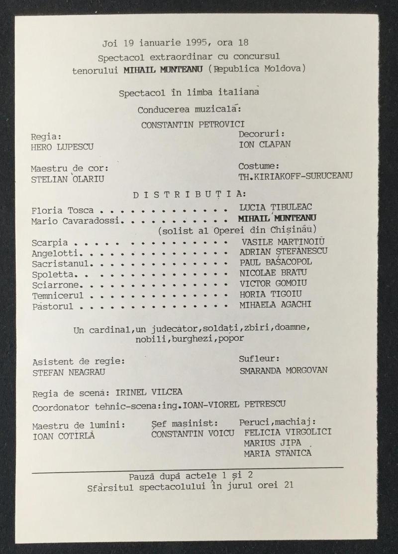 Scarpia în Tosca, 19 ian. 1995 (imaginea 1 din 2)