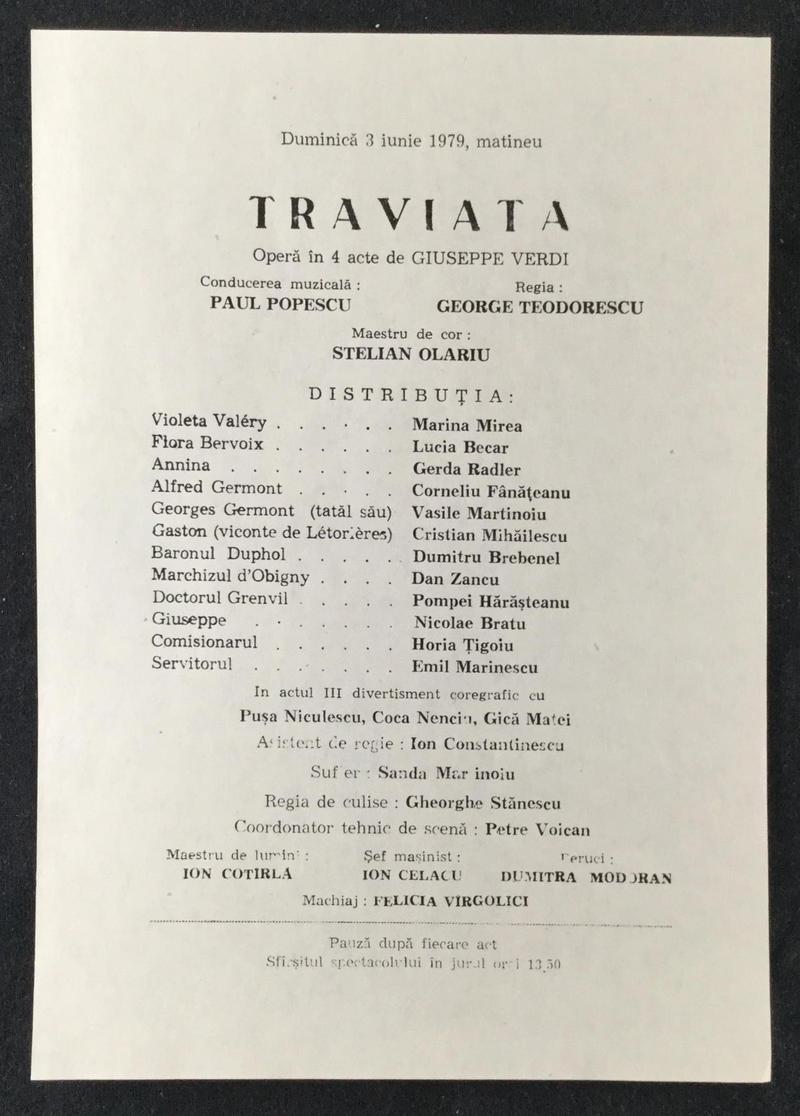 Giorgio Germont în Traviata, 3 iun. 1979