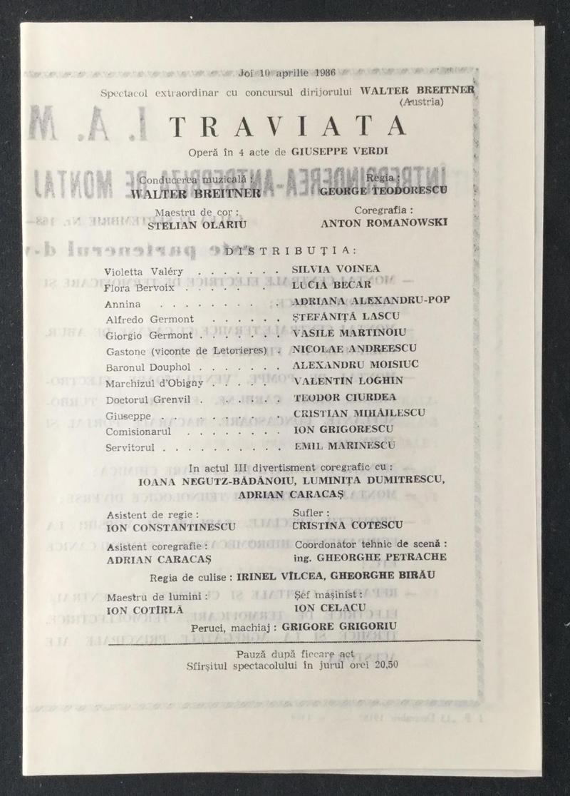 Giorgio Germont în Traviata, 10 apr. 1986