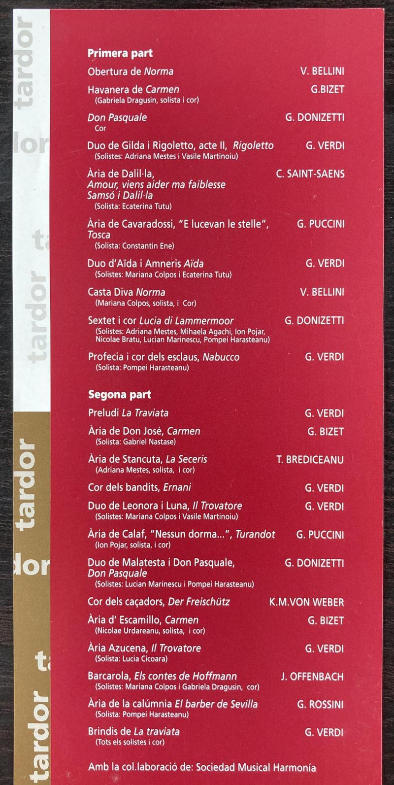 Concert cu Mariana Colpoș, Mesteș, Drăgușin, Cicoară, Agachi, Țibuleac, Pojar, Bratu, Ene, Barnea, Marinescu, Năstase, Zancu, Hărășteanu, 9 nov. 1996 (imaginea 1 din 2)