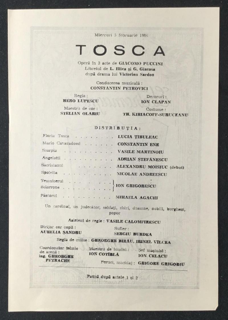 Scarpia în Tosca, 5 feb. 1986