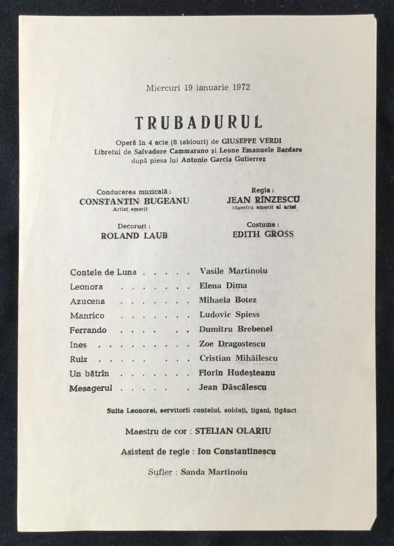 Contele de Luna în Trubadurul, 19 ian. 1972 (imaginea 1 din 2)