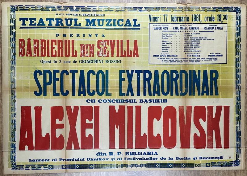 Figaro în Bărbierul din Sevilla, 17 feb. 1961
