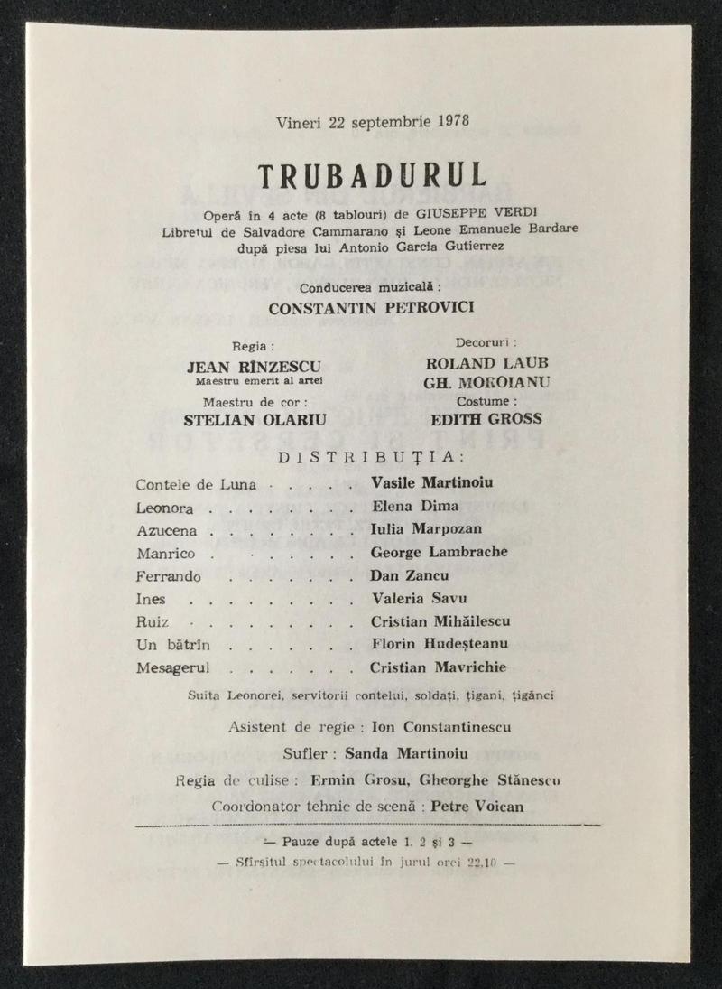 Contele de Luna în Trubadurul, 22 sept. 1978 (imaginea 1 din 2)