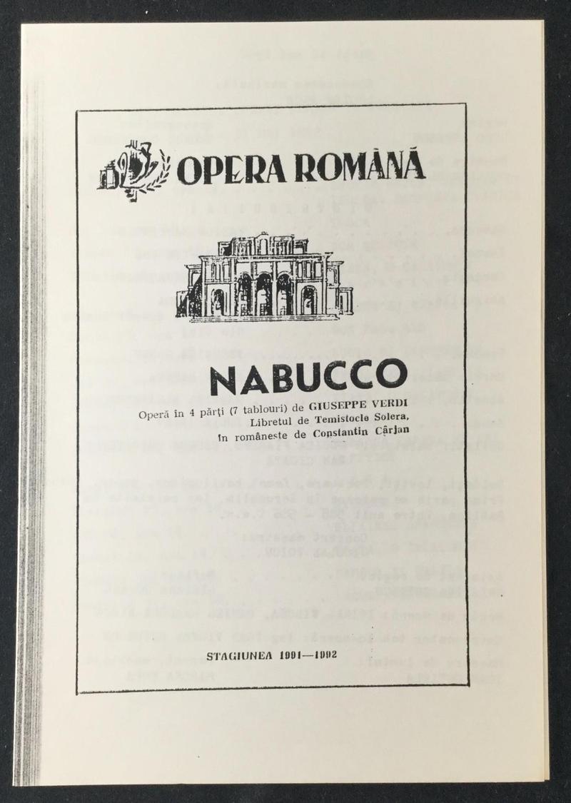 Nabucco în Nabucco, 12 mai 1992 (imaginea 2 din 3)