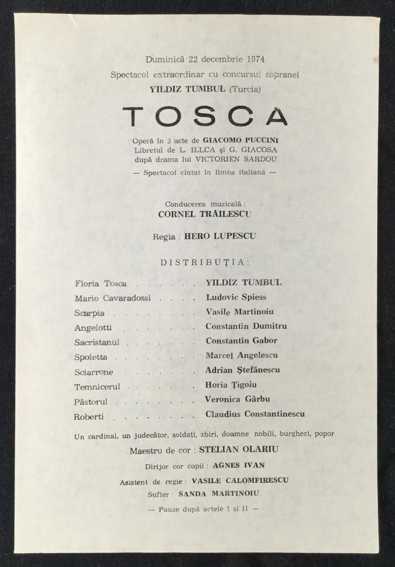 Scarpia în Tosca, 22 dec. 1974