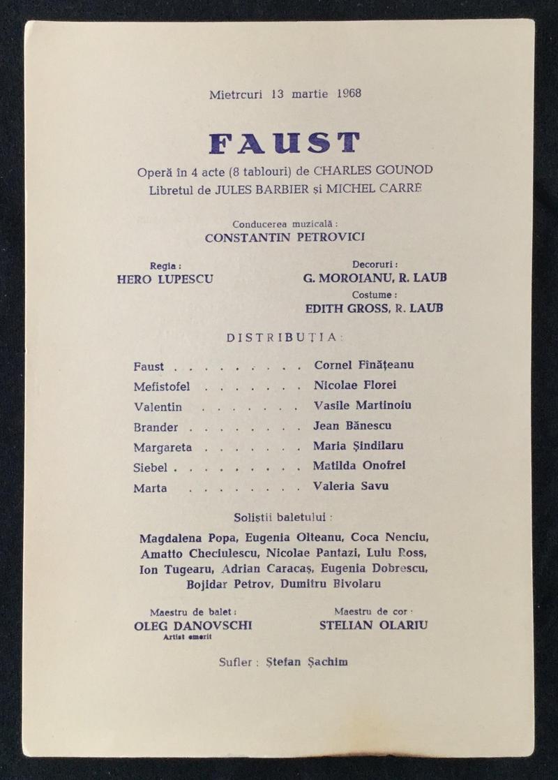 Valentin în Faust, 13 mar. 1968 (imaginea 1 din 2)