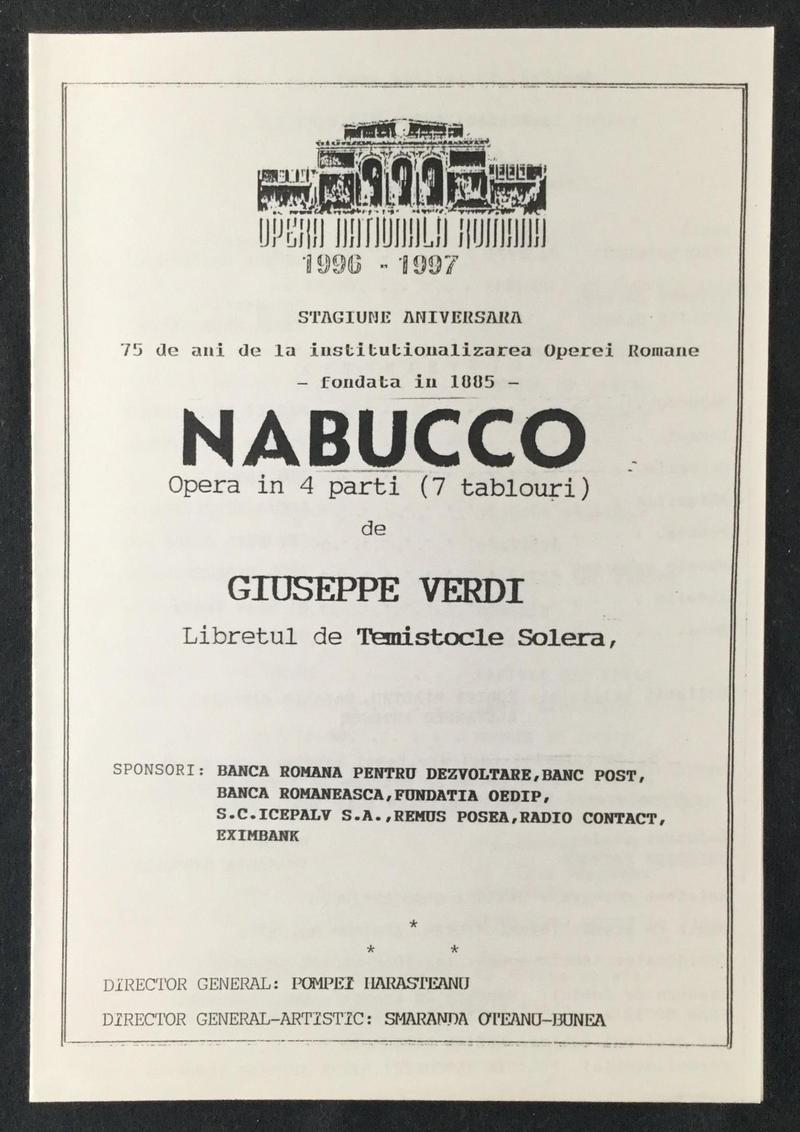 Nabucco în Nabucco, 19 apr. 1997 (imaginea 2 din 3)