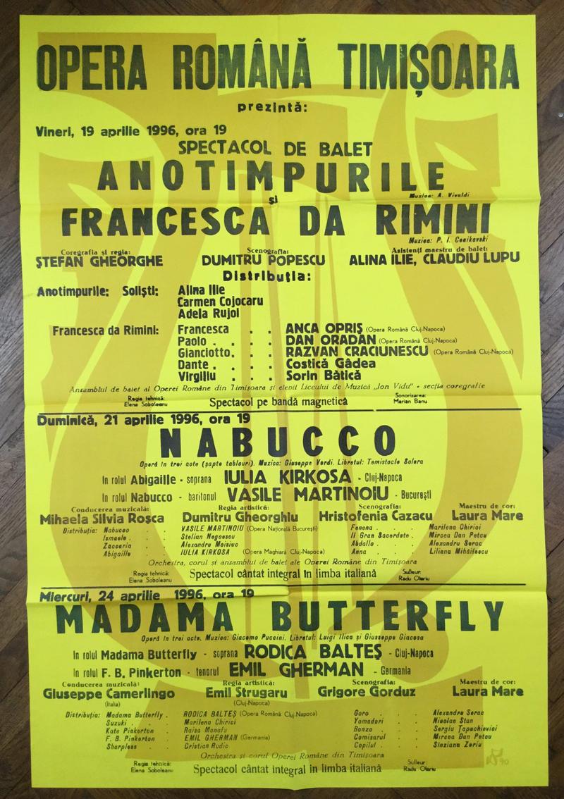 Nabucco în Nabucco, 21 apr. 1996