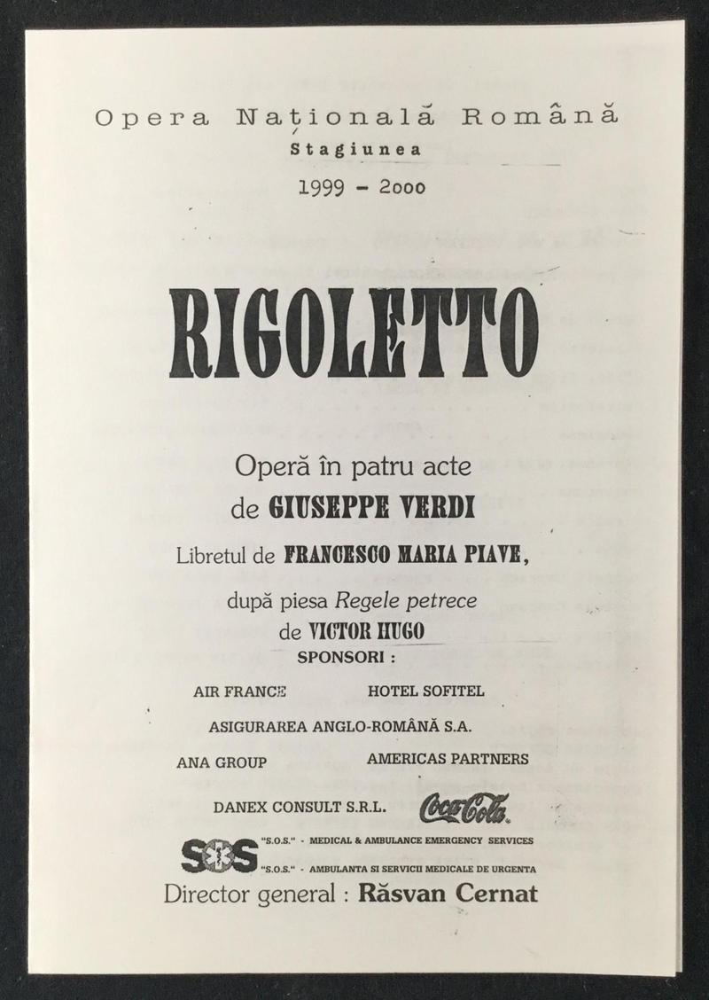 Rigoletto în Rigoletto, 26 nov. 1999 (imaginea 2 din 2)