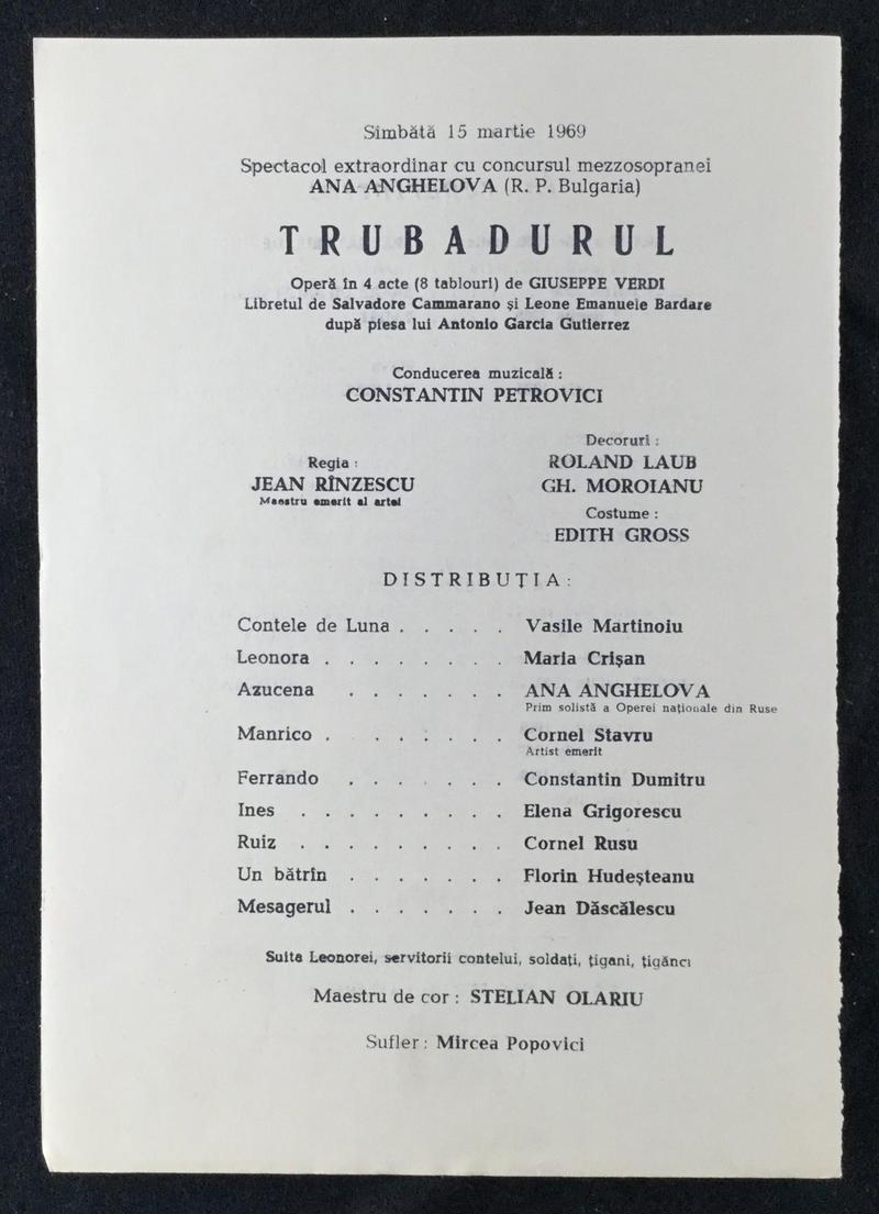 Contele de Luna în Trubadurul, 15 mar. 1969 (imaginea 1 din 2)