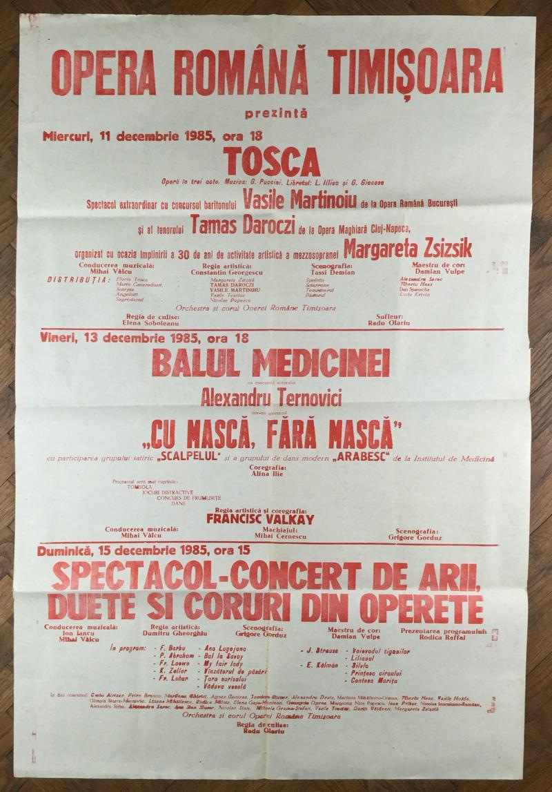 Scarpia în Tosca, 11 dec. 1985