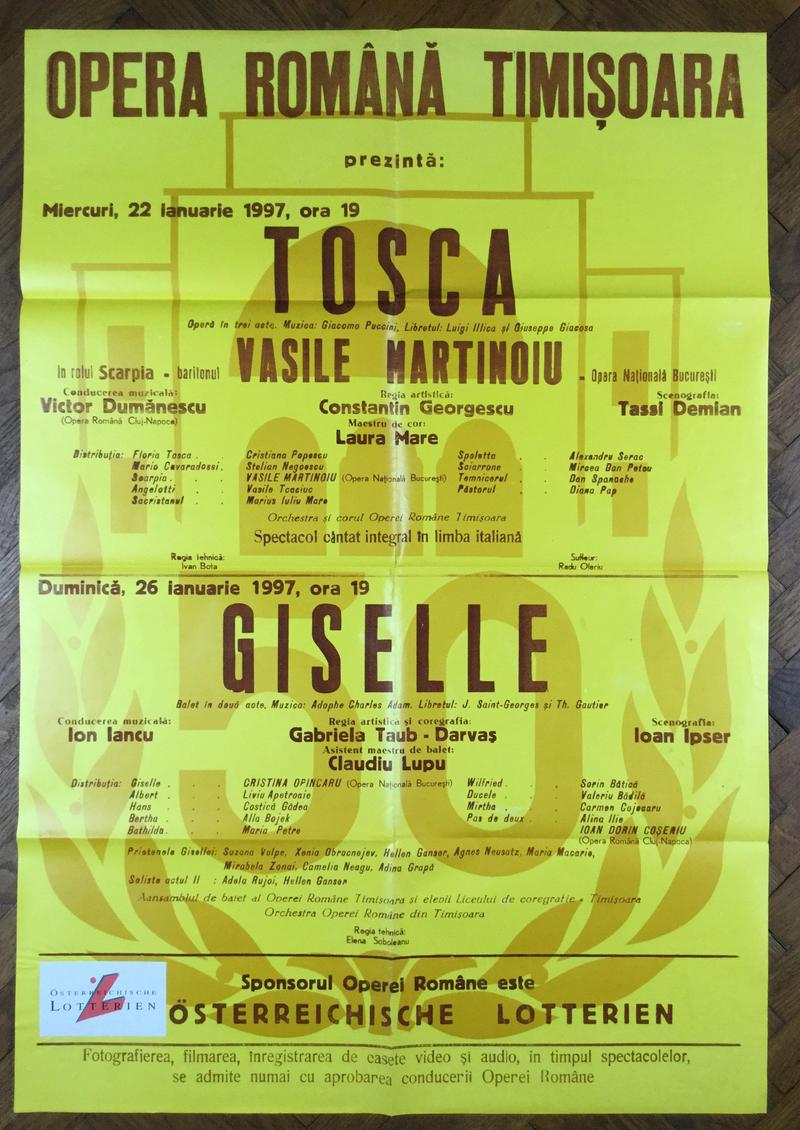 Scarpia în Tosca, 22 ian. 1997