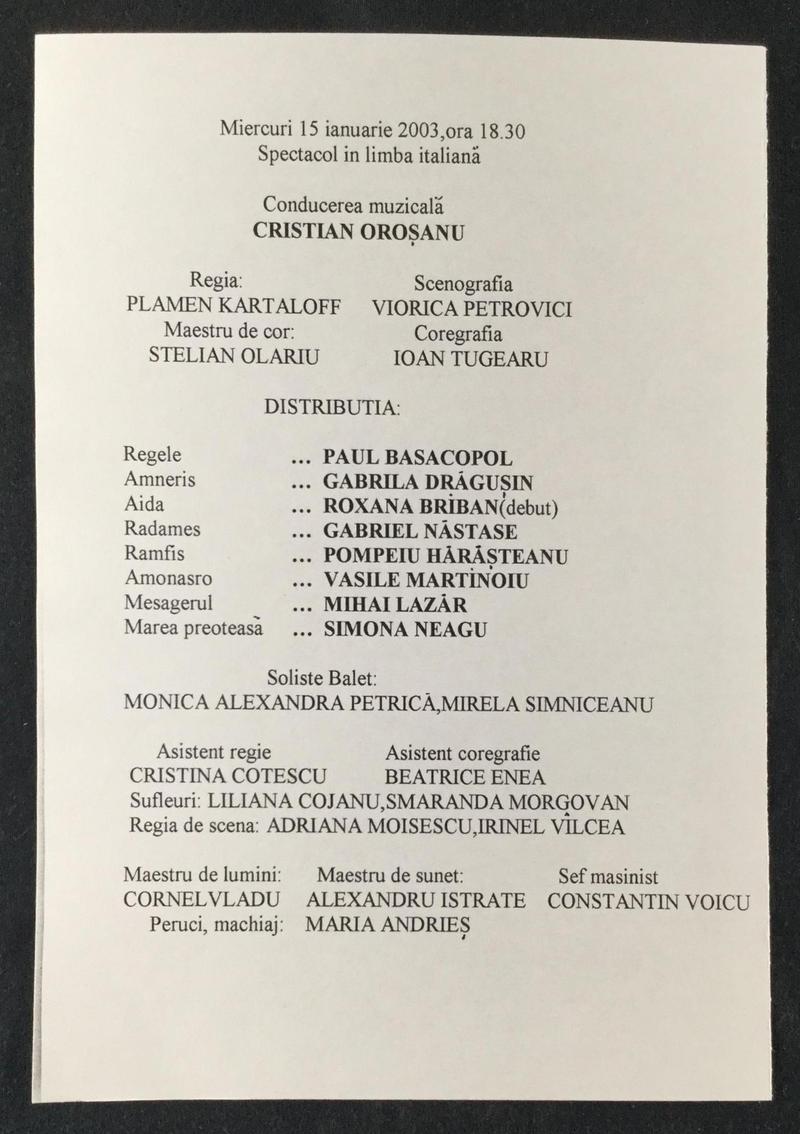 Amonastro în Aida, 15 ian. 2003 (imaginea 1 din 2)