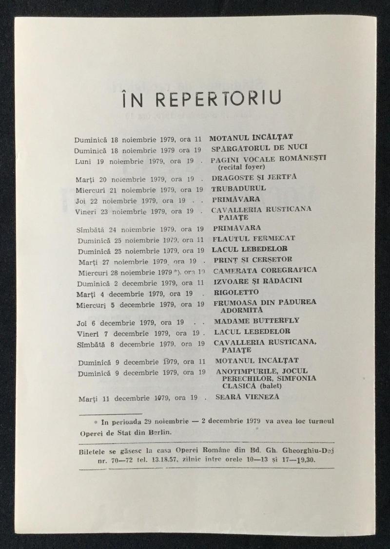 Scarpia în Tosca, 17 nov. 1979 (imaginea 2 din 2)