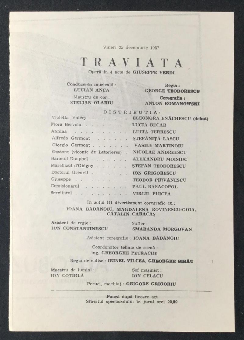 Giorgio Germont în Traviata, 25 dec. 1987