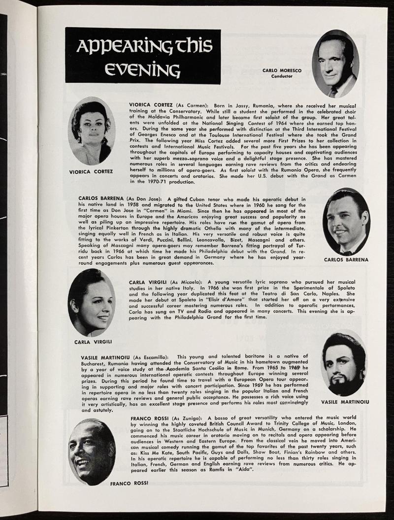 Escamilio în Carmen, 10 mar. 1972 (imaginea 3 din 3)