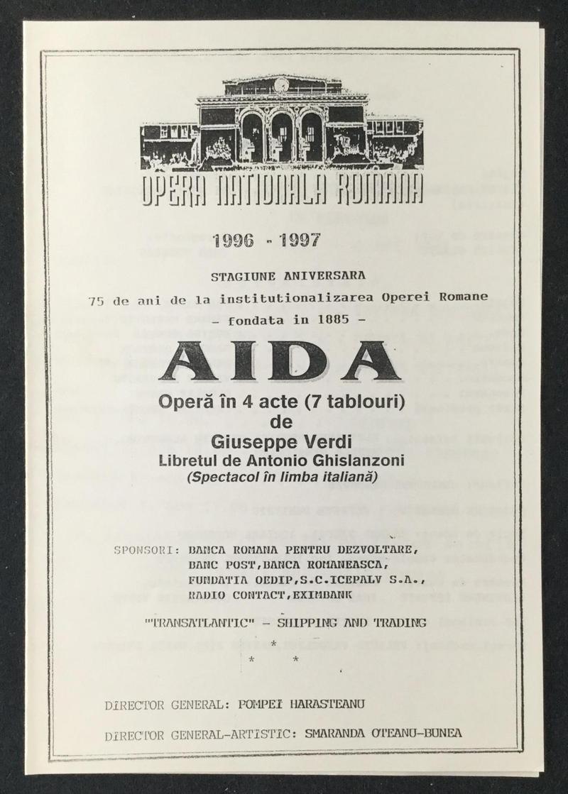 Amonastro în Aida, 24 apr. 1997 (imaginea 2 din 3)
