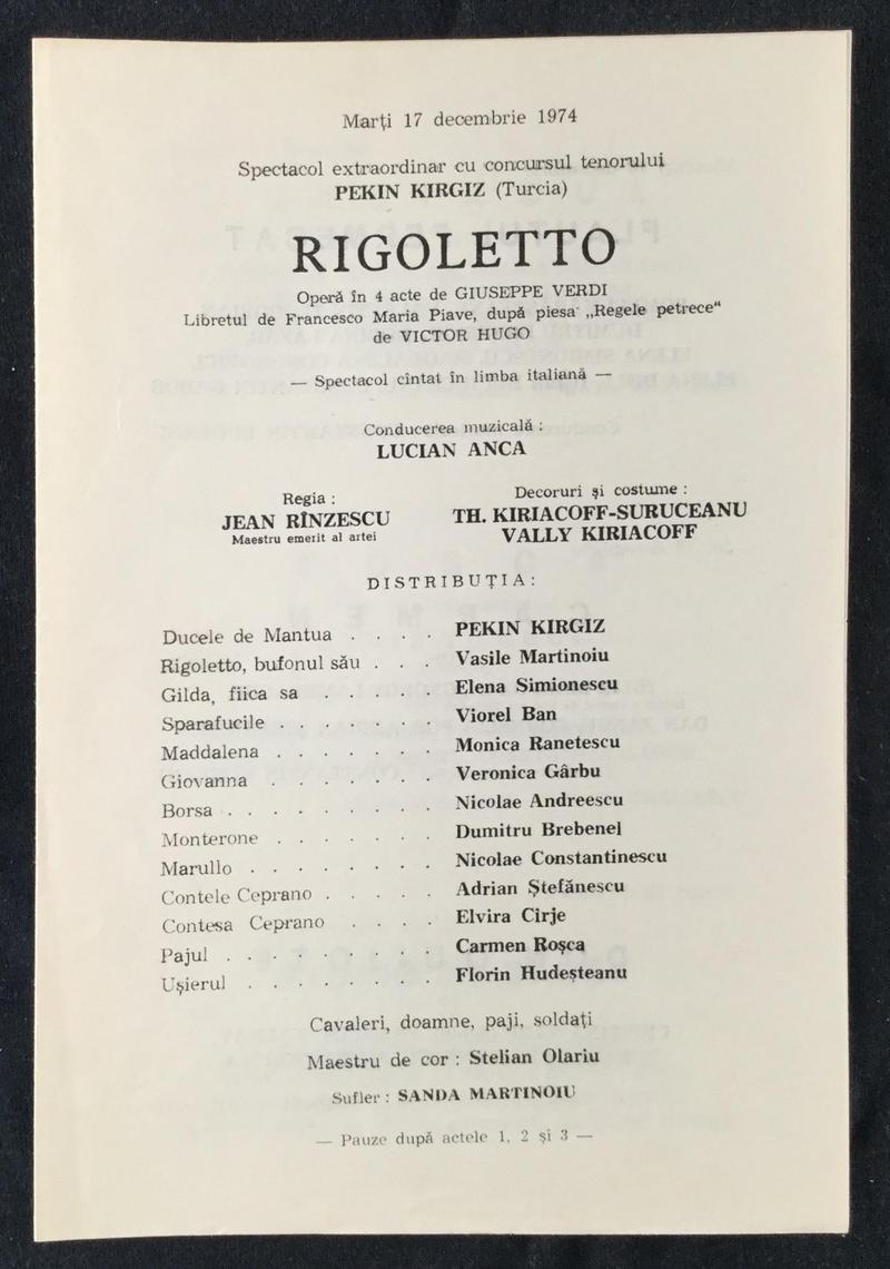 Rigoletto în Rigoletto, 17 dec. 1974 (imaginea 1 din 2)