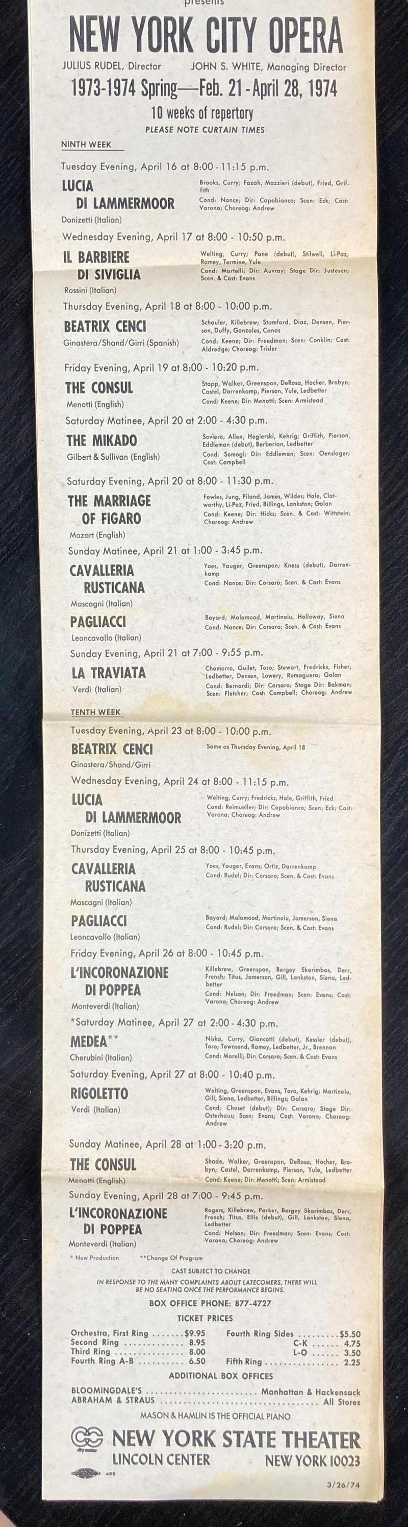 Tonio în Paiațe, 24 apr. 1974