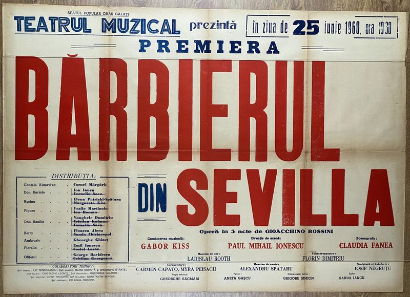 Figaro în Bărbierul din Sevilla, 25 iun. 1960