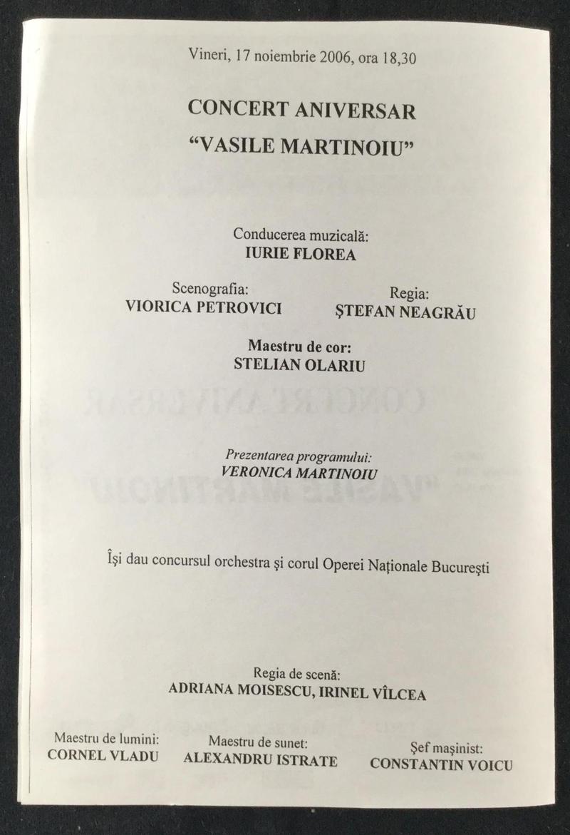 Concert aniversar Vasile Martinoiu, 17 nov. 2006 (imaginea 1 din 4)