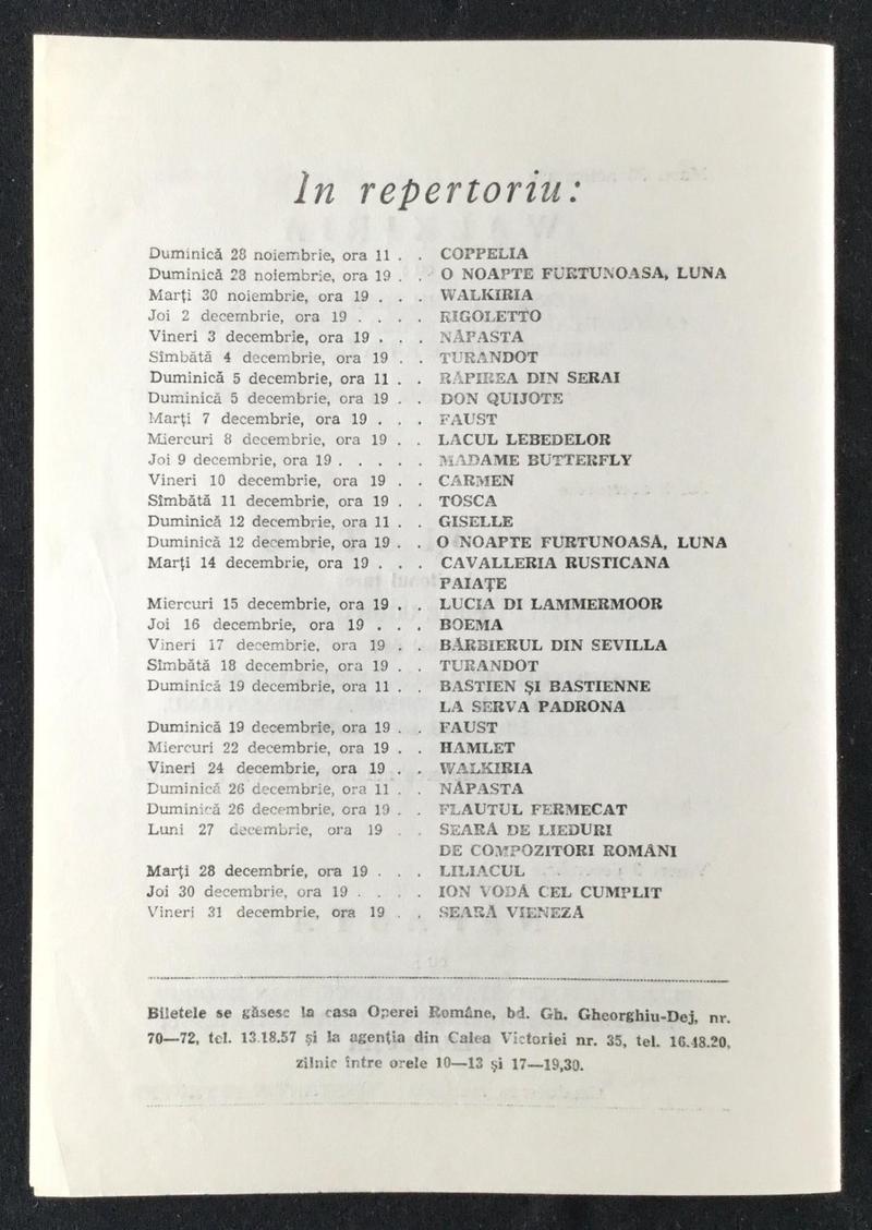 Scarpia în Tosca, 27 nov. 1976 (imaginea 2 din 2)