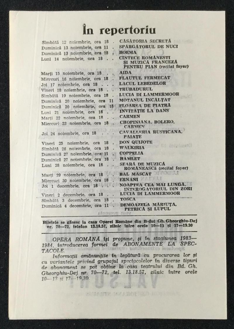 Lord Enrico Ashton în Lucia di Lammermoor, 11 nov. 1983 (imaginea 2 din 2)