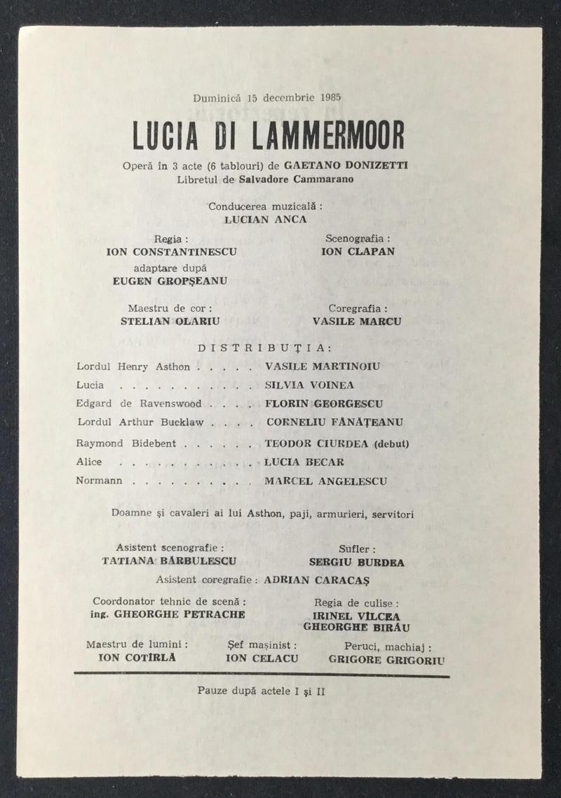 Lord Enrico Ashton în Lucia di Lammermoor, 15 dec. 1985 (imaginea 1 din 2)
