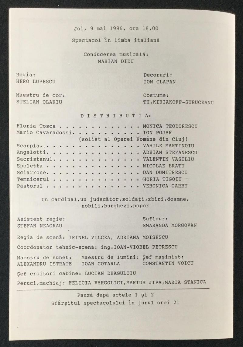 Scarpia în Tosca, 9 mai 1996 (imaginea 1 din 3)