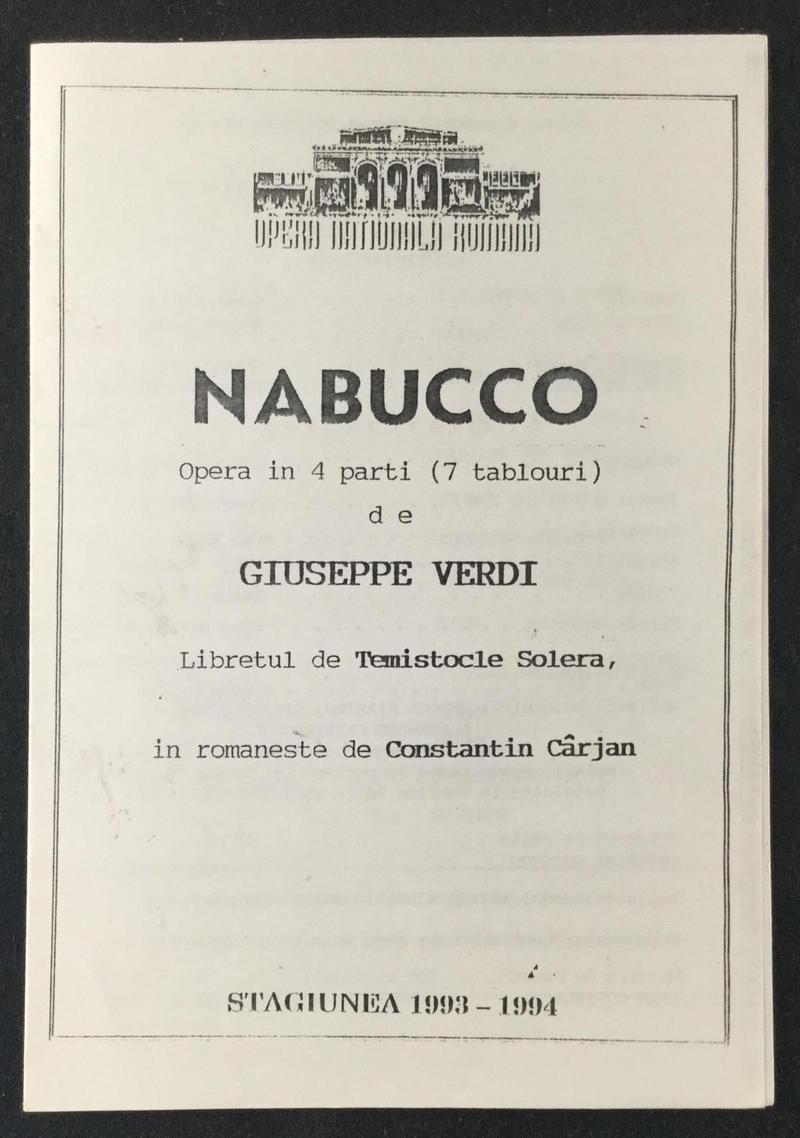 Nabucco în Nabucco, 3 feb. 1994 (imaginea 2 din 3)