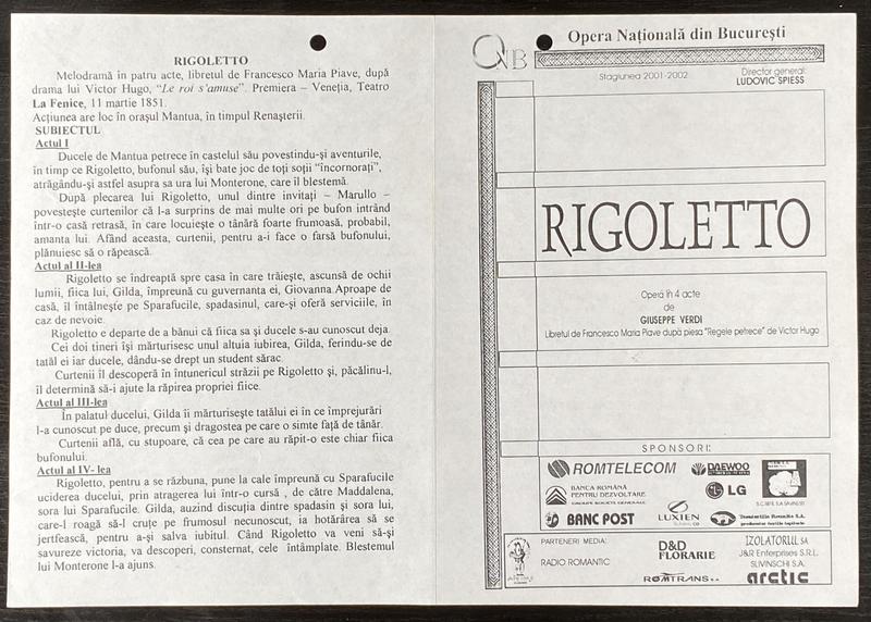 Rigoletto în Rigoletto, 5 apr. 2002 (imaginea 2 din 2)