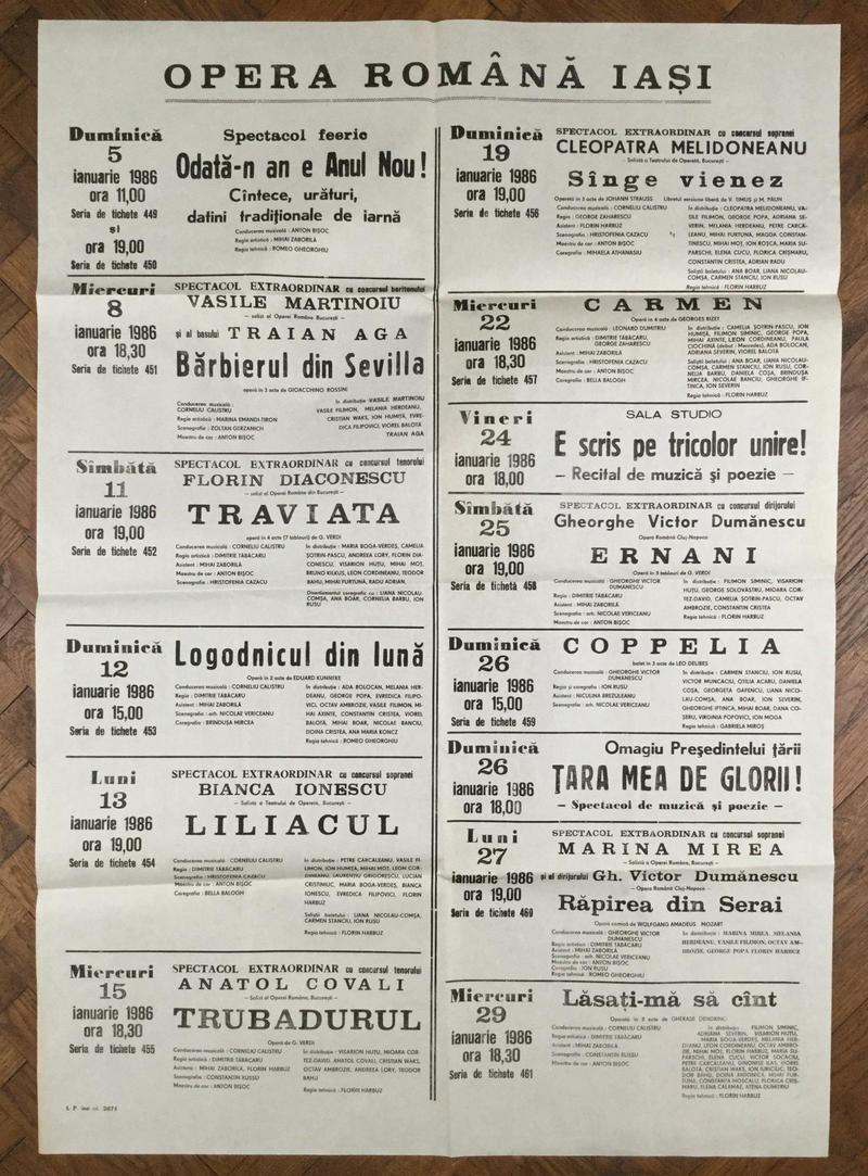 Figaro în Bărbierul din Sevilla, 8 ian. 1986