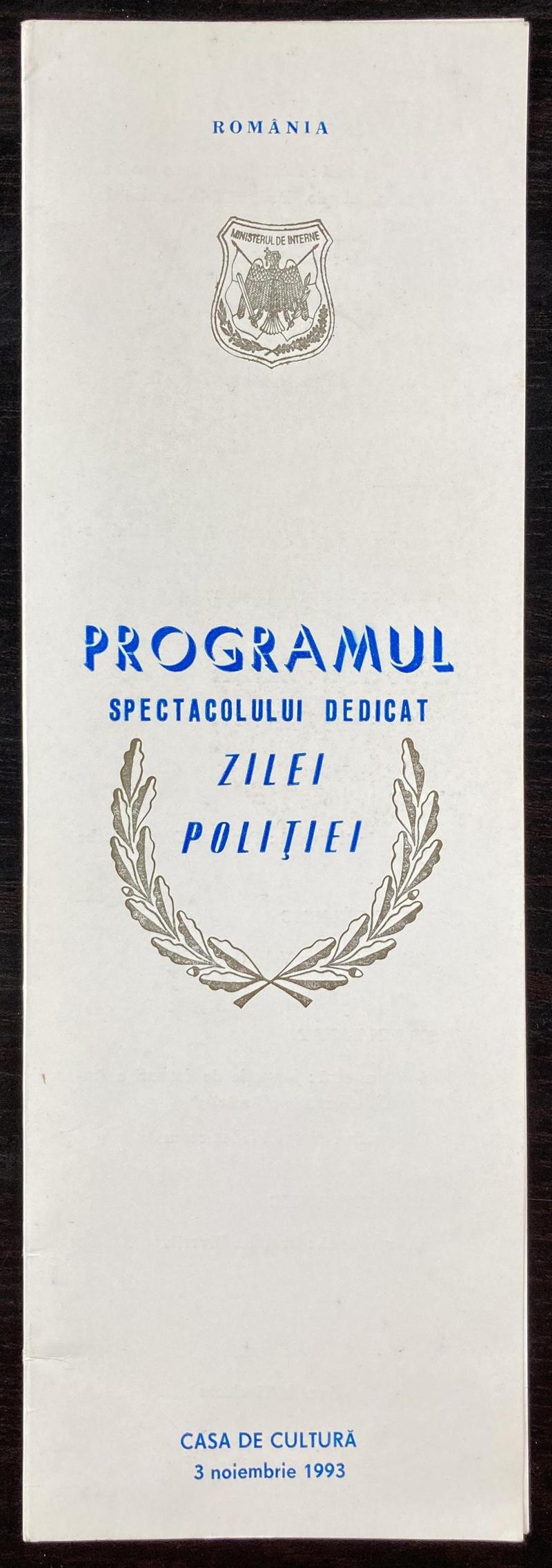 Concert la casa de cultură MAI, Ziua Poliției cu Ecat. Țuțu, 3 nov. 1993 (imaginea 1 din 2)