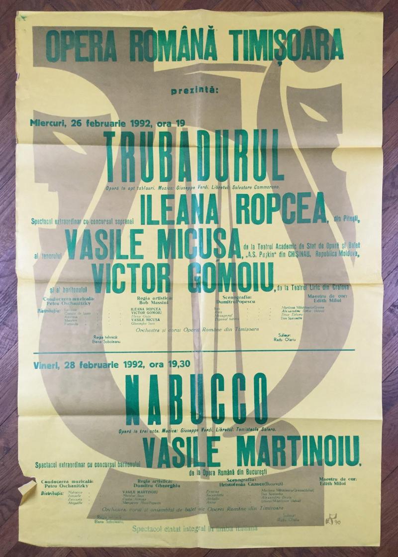 Nabucco în Nabucco, 28 feb. 1992