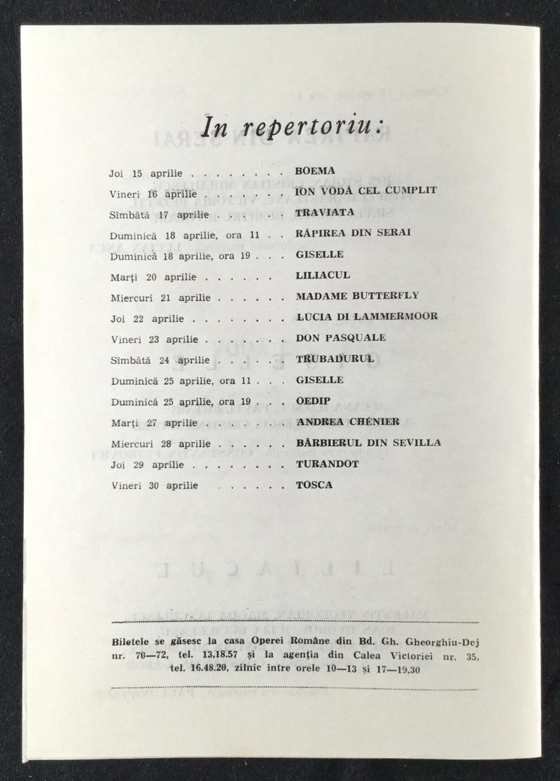 Escamilio în Carmen, 14 apr. 1976 (imaginea 2 din 2)