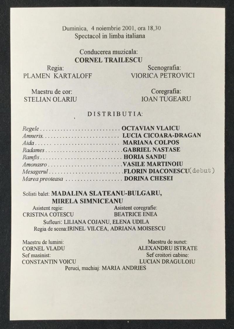 Amonastro în Aida, 4 nov. 2001 (imaginea 1 din 2)