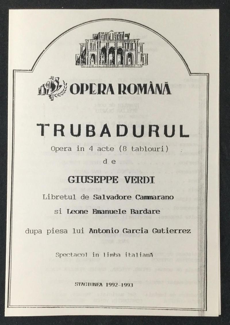 Contele de Luna în Trubadurul, 6 apr. 1993 (imaginea 2 din 3)
